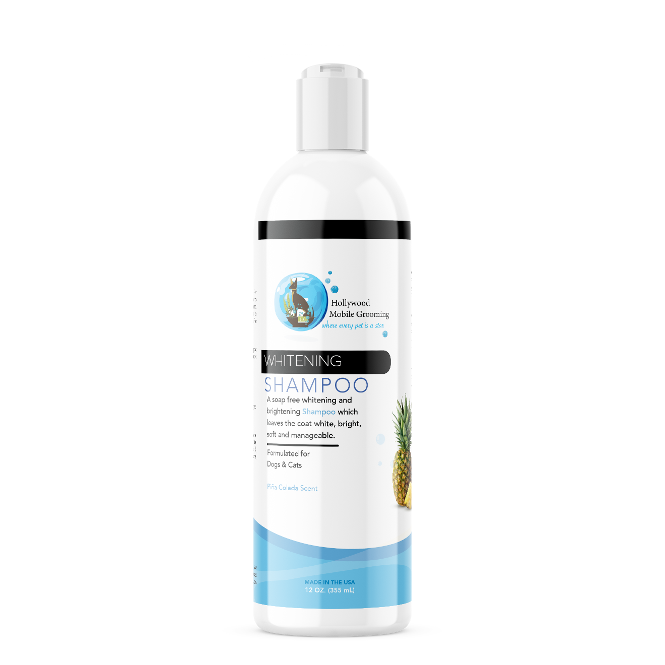 Hollywood Grooming Soap Free Whitening Shampoo 12 Oz