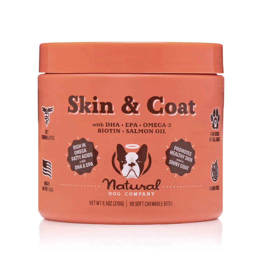 Natural Dog Company Skin and Coat Supplements 90 Chews