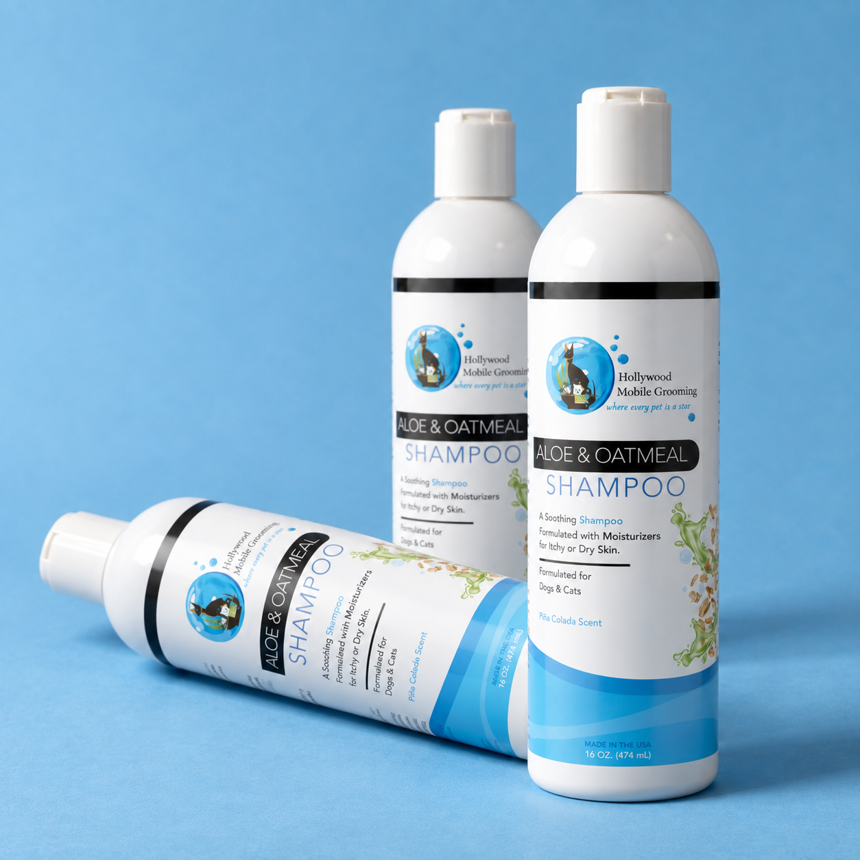 Hollywood Grooming Aloe & Oatmeal Shampoo for Soothing Pet Skin - 16 Oz