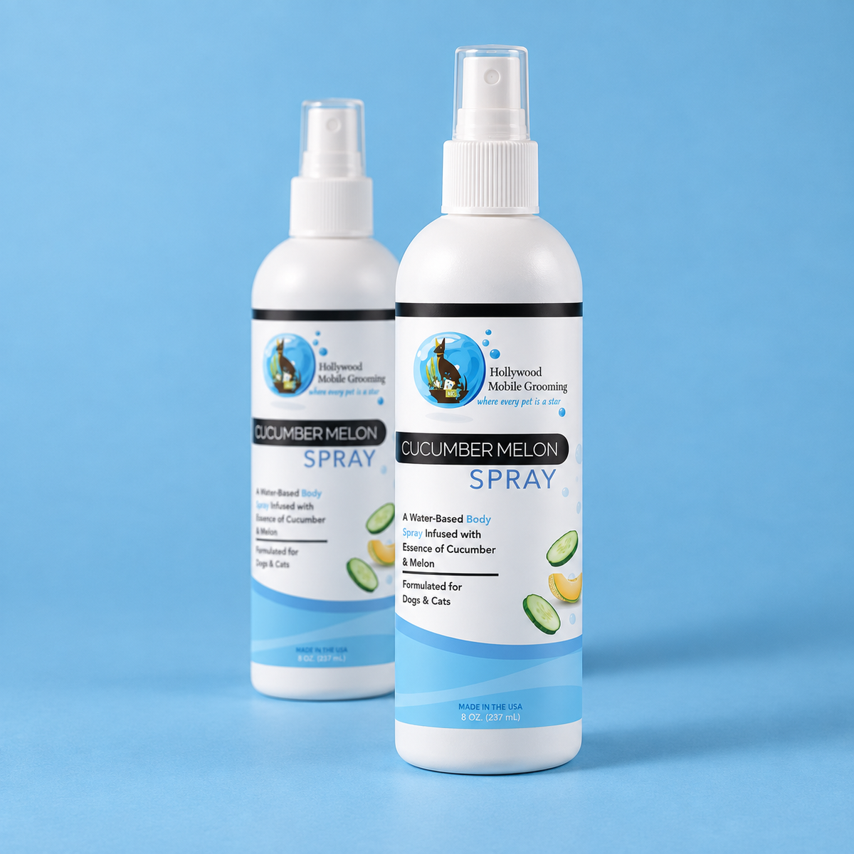 Hollywood Grooming Cucumber and Melon Pet Spray, Refreshing and Soothing Solution