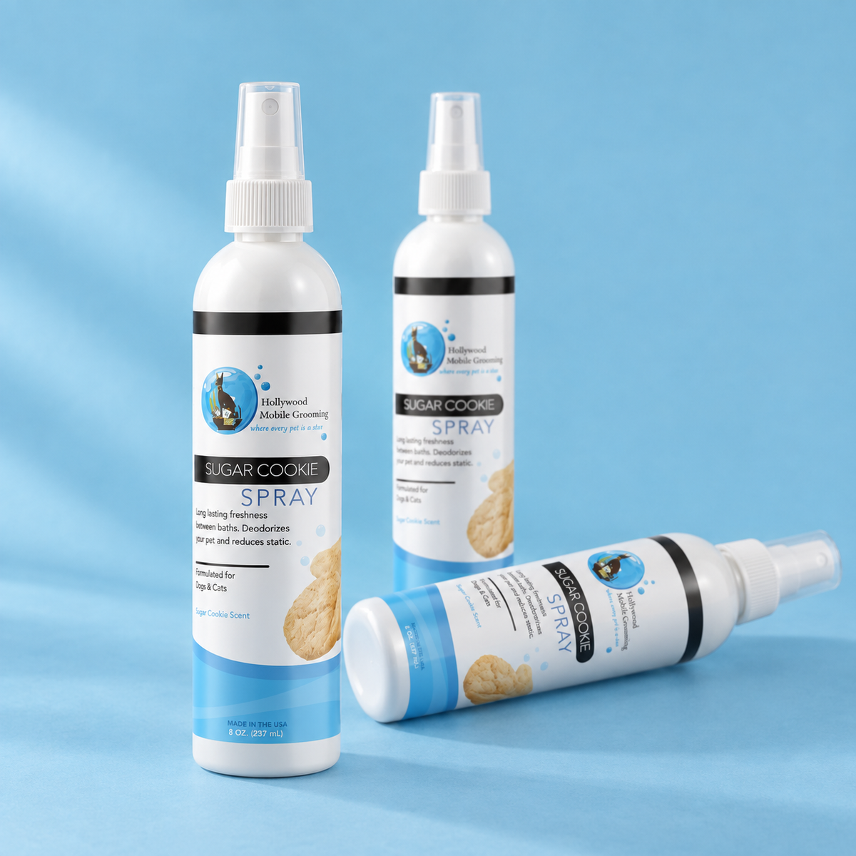 Hollywood Grooming Aromatic Pet Spray with Irresistible Sugar Cookie Scent - 8 Oz