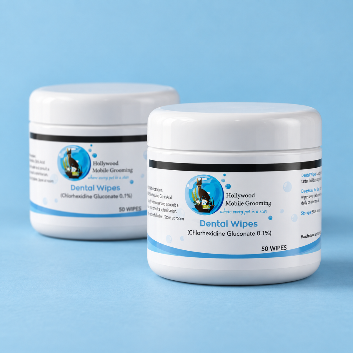 Hollywood Grooming Premium Dental Wipes for Pets
