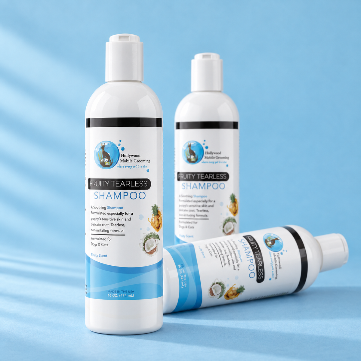 Hollywood Grooming Puppy Tearless Shampoo for Sensitive Skin | Gentle and Non-irritating Formula 16 0z