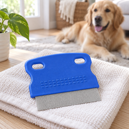 Woof Woof Dog Cat Flea Comb, Pet Tear Stain Remover Comb