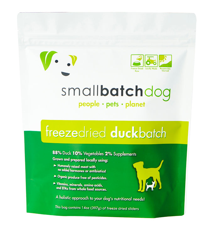 SmallBatch Dog ￼Freeze Dried Duckbatch 14oz