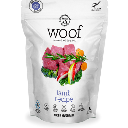 Woof The New Zealand Dog Freeze Dried Lamb Recipe 2.2LB