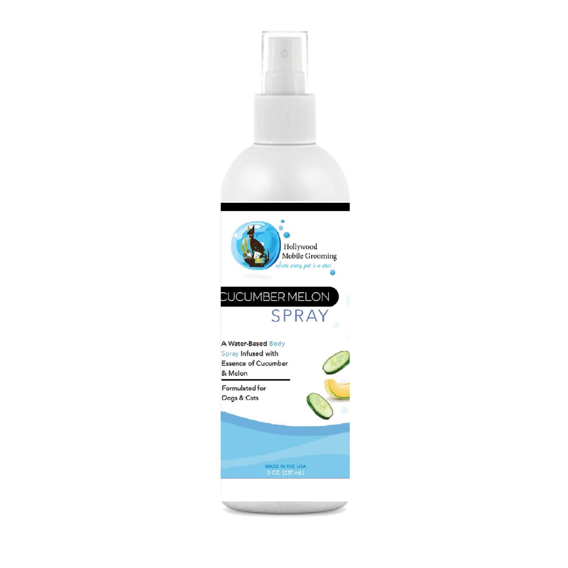 Hollywood Grooming Cucumber and Melon Pet Spray, Refreshing and Soothing Solution - Go Hollywood Grooming