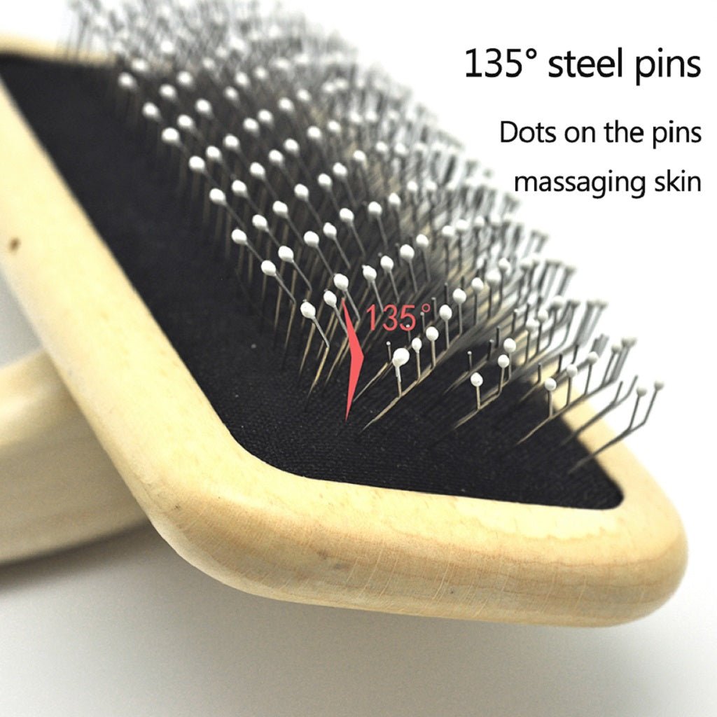 Hollywood Grooming Detangling Slicker Brush with Soft Pins Grooming Tool Tangle For Pets - Go Hollywood Grooming