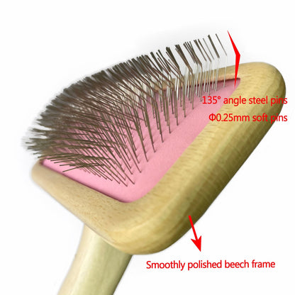 Hollywood Grooming Soft Pin Bamboo Slicker Brushes for Pet - Go Hollywood Grooming